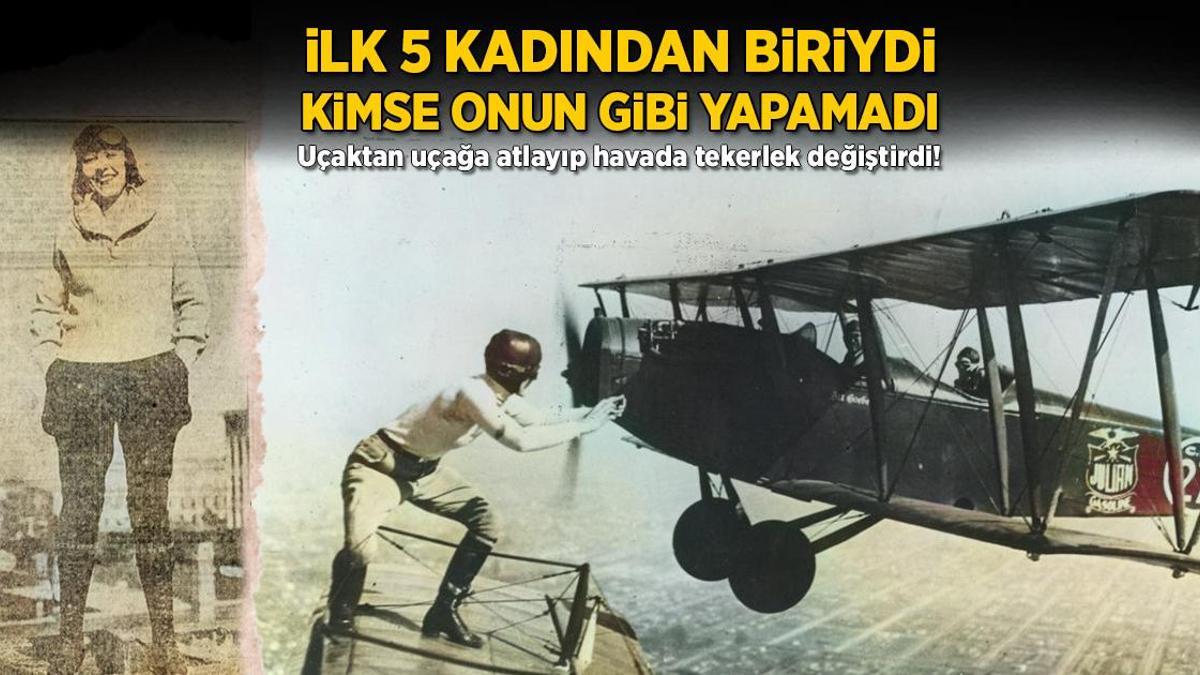 İlk 5 kadından biriydi kimse onun gibi yapamadı! Uçaktan uçağa atlayıp havada tekerlek taktı