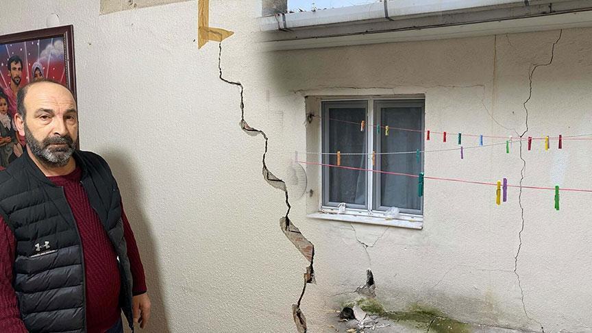 Korku gecesi! Deprem sanıp dışarı çıktılar eve girince şoke oldular: 'Çatlakları bantla kapatıyoruz'