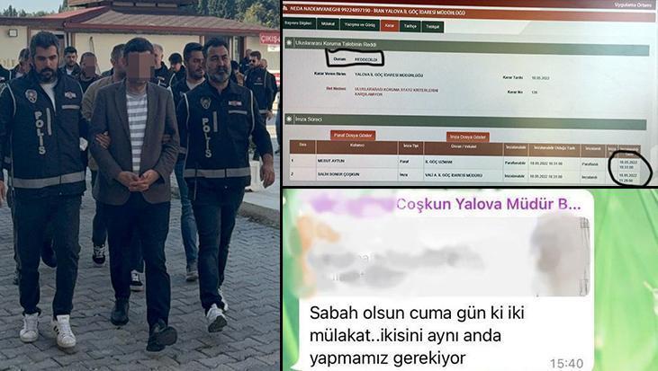 Görevden uzaklaştırılmıştı! Yalova İl Göç İdaresi Müdürünün 'usulsüz mülakat' mesajları ortaya çıktı