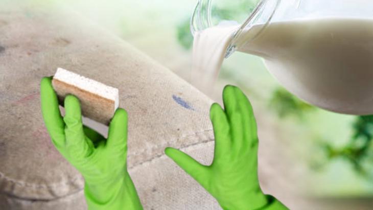 Ahşap, kumaş, halı hepsinin çaresi aynı! Mürekkep lekesini kazıyan formülde süt başrolde