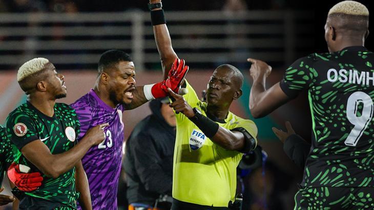 Afrika Uluslar Kupası'nda Osimhen golünü attı! Sarı kart gördüğü hareketi gündem oldu