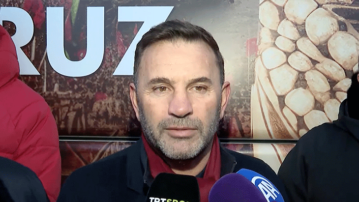 Okan Buruk, Filistin'e destek eyleminde konuştu