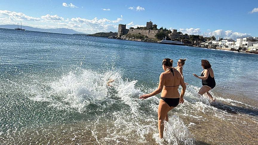 Yeni yılın ilk gününde deniz keyfi