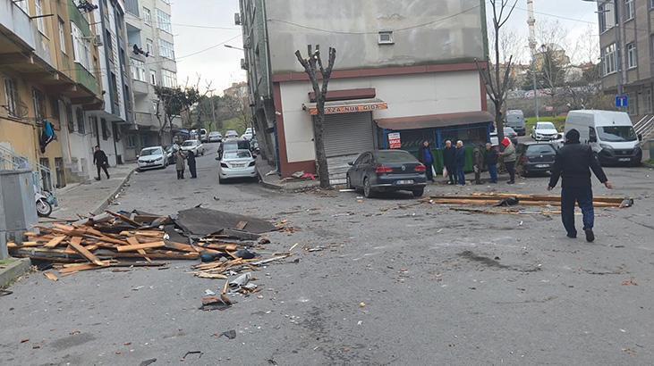 İstanbul'da lodos! Gaziosmanpaşa'da çatı uçtu 1 kişi yaralandı