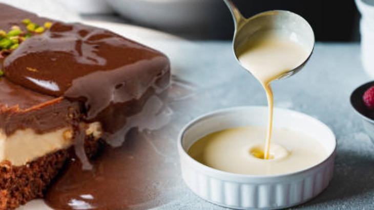 2 renkli muhallebi böyle yapılıyormuş! Keki için 15 dakika yetiyor, sürekli karıştırın