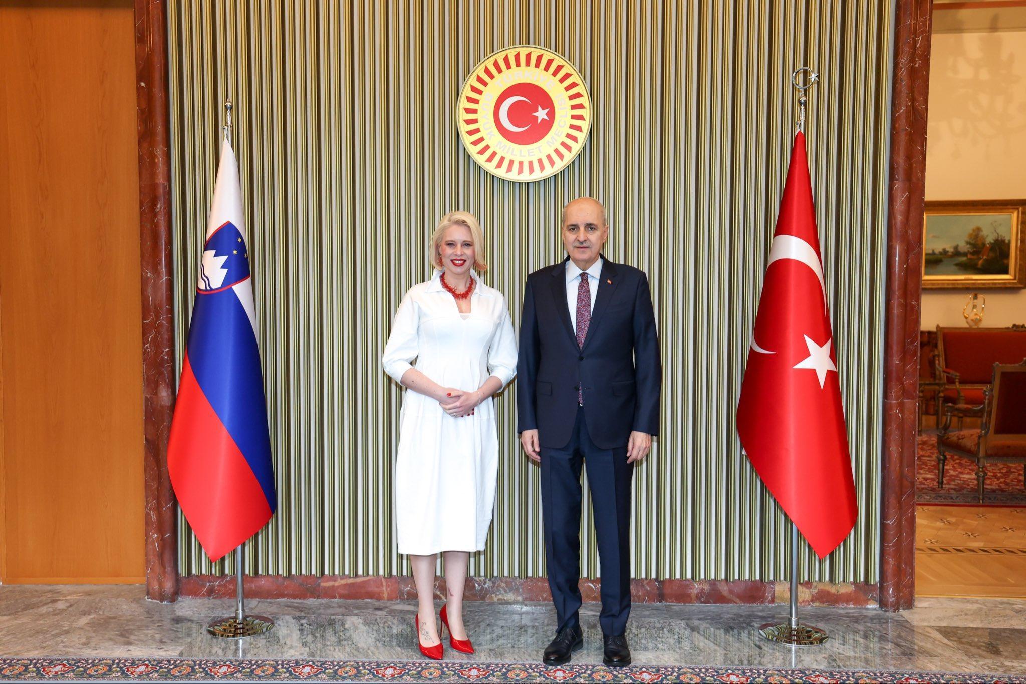 TBMM Başkanı Kurtulmuş, Slovenya Meclis Başkanı Zupančič ile görüştü