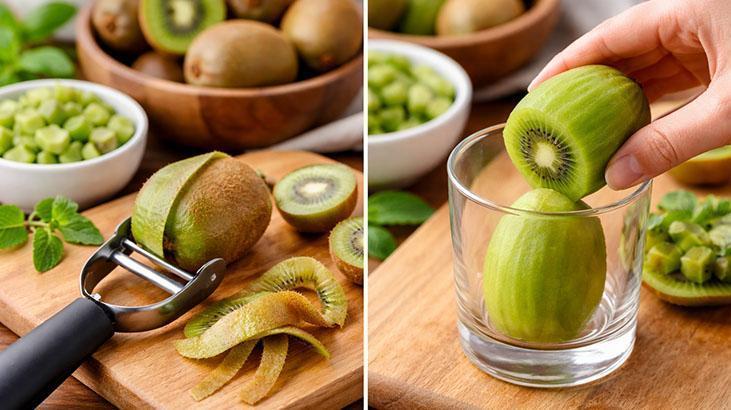 Kiviyi saniyeler içinde kabuğundan ayırıyor! Bir su bardağı işi çözüyor