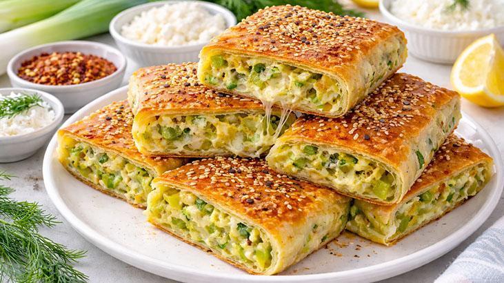 Pırasalı böreği hiç böyle yemediniz! Harcın içine ekleyin, lezzeti ikiye katlıyor