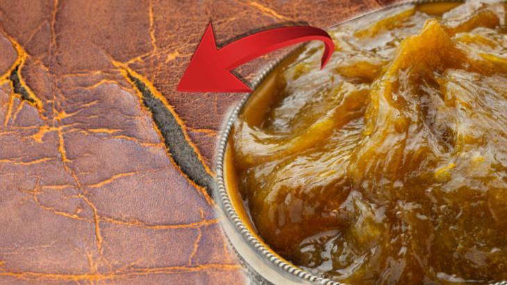 Deri eşyalar çatladıysa uygulayın! Sabunlu suyla başlayın, kredi kartıyla sürün