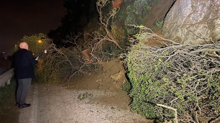 Bursa’da heyelan: Mudanya-Kurşunlu yolu trafiğe kapandı