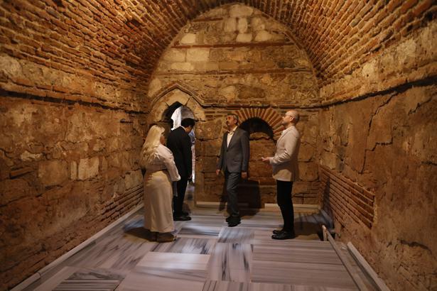 600 yıllık eser yeniden hayat buluyor! Gazi Mihal Hamamı turizme kazandırılıyor