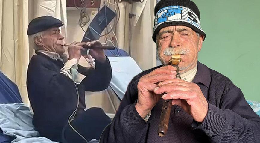 Kolunda serum elinde zurna! Acil serviste ilginç görüntü: 'Acımı hafifletiyor'