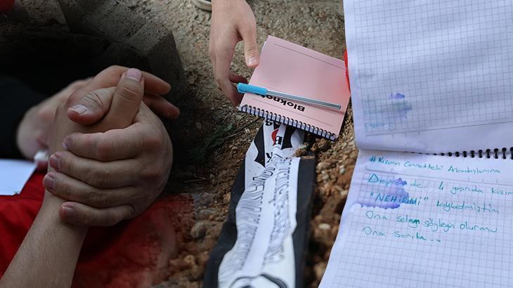 Belinay, Bayram, Kerem ve Zeynep... Mezarlıktaki defteri açanlar gözyaşlarını tutamadı