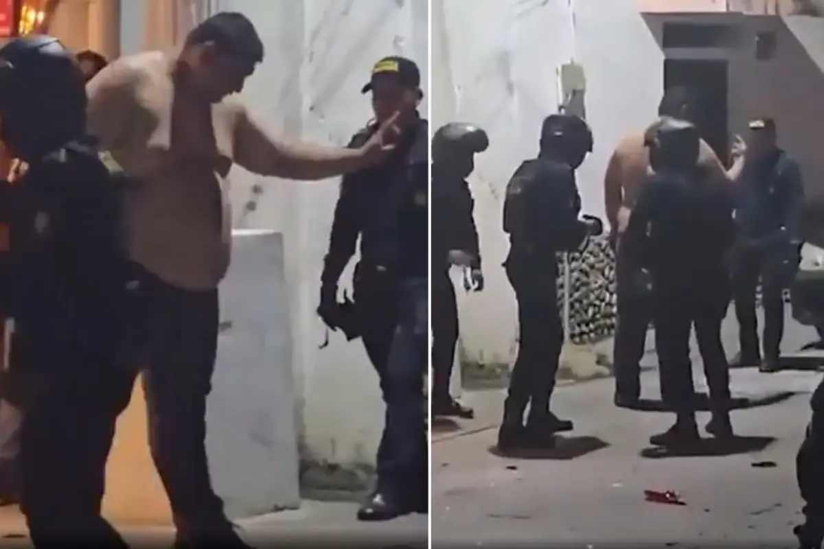 Çevredekilere saldıran şahsı, 9 polis güçlükle gözaltına aldı