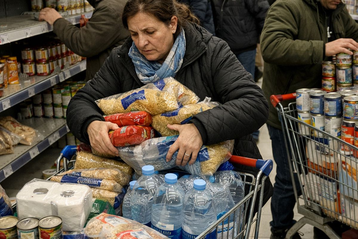 Komşuda savaş korkusu: Halk, ürün stoklamaya başladı