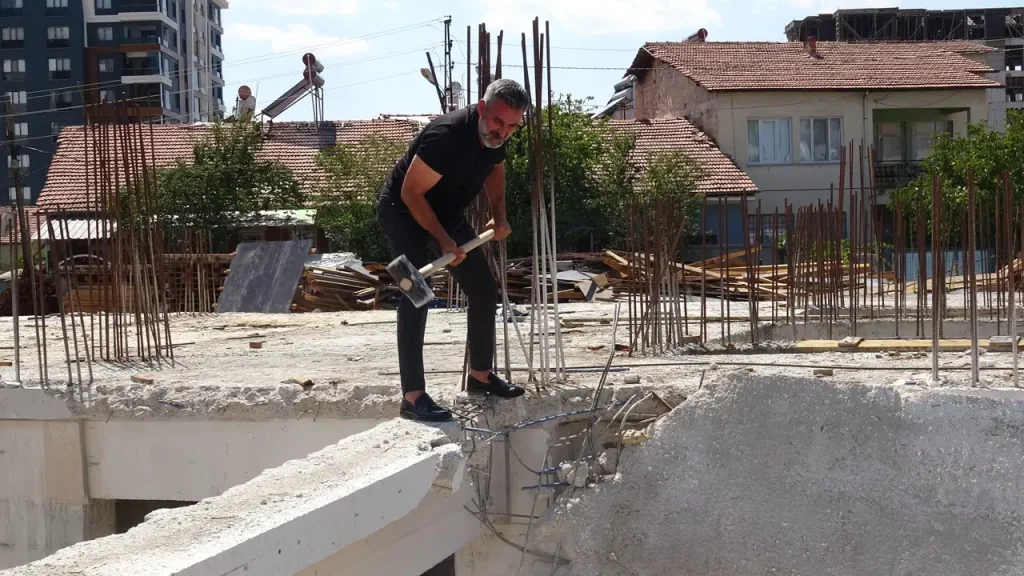 Malatya’da şaşırtan olay: Müteahhit, kalitesiz beton nedeniyle kendi inşaatını ihbar etti