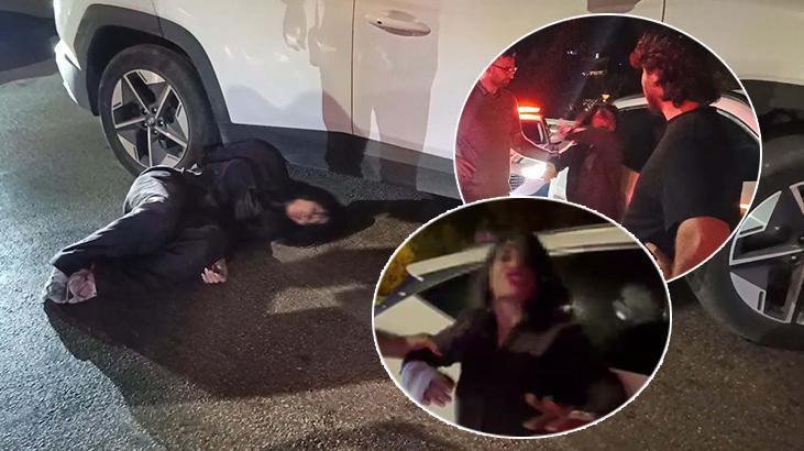 Kendisini sanatçı olarak tanıttı! Gazetecilere tükürüp polis aracına saldırdı