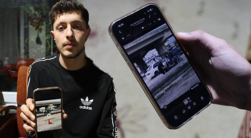 Yere düşen motosiklet sürücüsüne sopalı saldırı! ‘Hem darp edildim hem de ceza yedim’